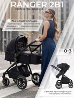 Детская коляска-трансформер Sweet Baby Ranger 2 в 1  Black Glossy